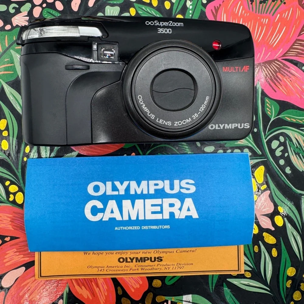Olympus Infinity SuperZoom 3500 35mm Film Camera 35-120mm Multi AF Weatherproof